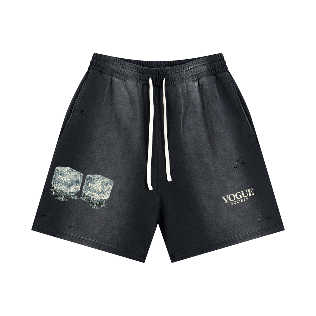 Sun Fade Distressed Shorts