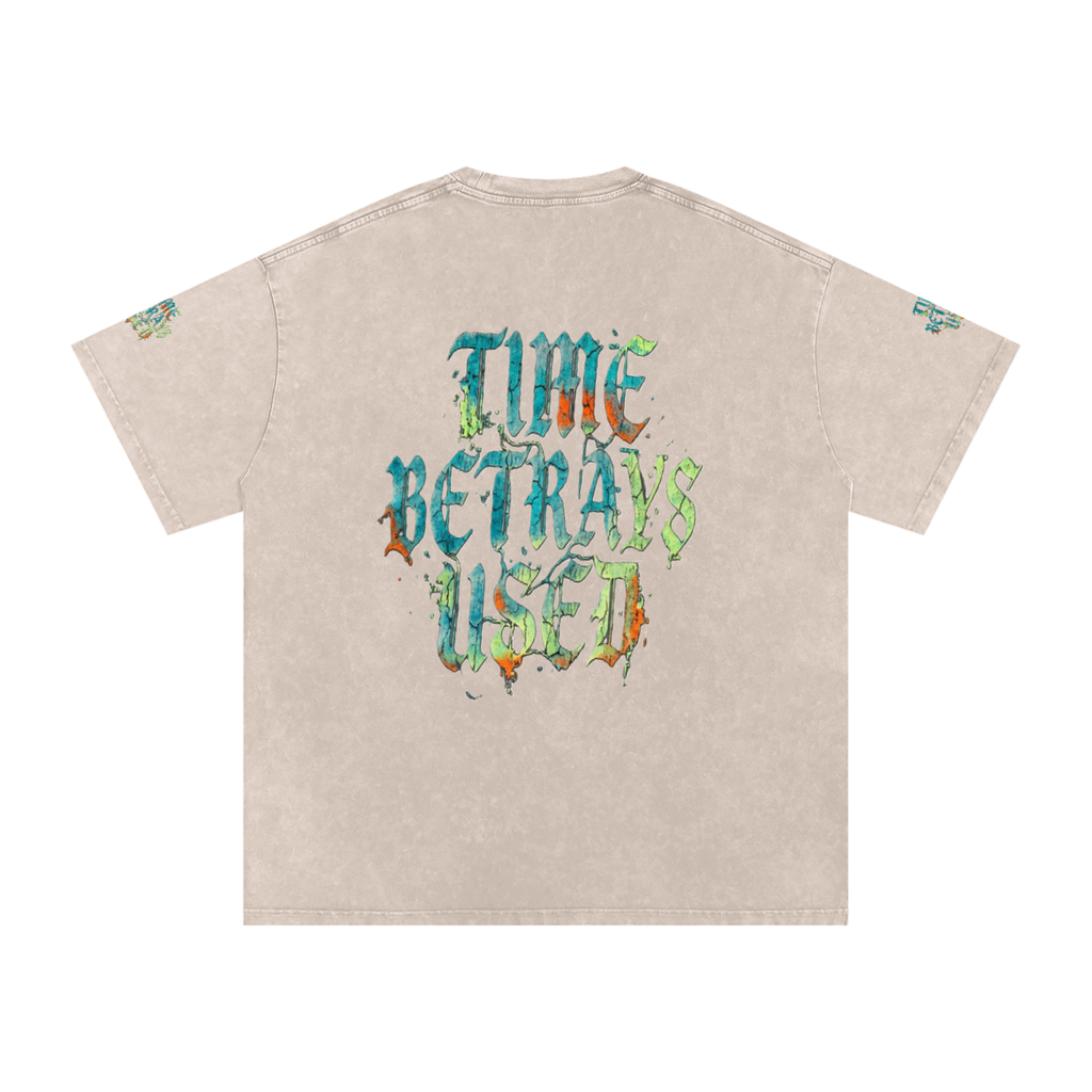 Snow Washed Oversized Cotton T-Shirt