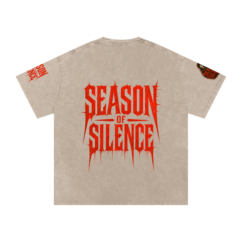 Snow Washed Oversized Cotton T-Shirt