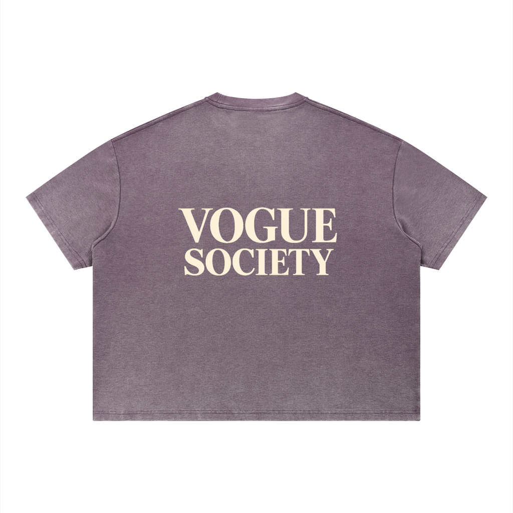 Unisex Vintage Wash Sunfade Boxy Waffle T-Shirt