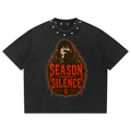 Unisex Washed Boxy Studded T-Shirt