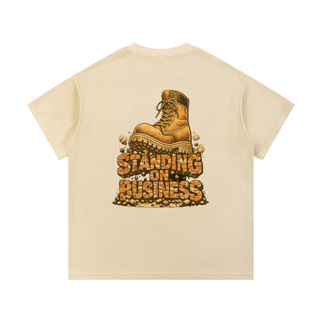 Mineral Wash Waffle Knit T-Shirt