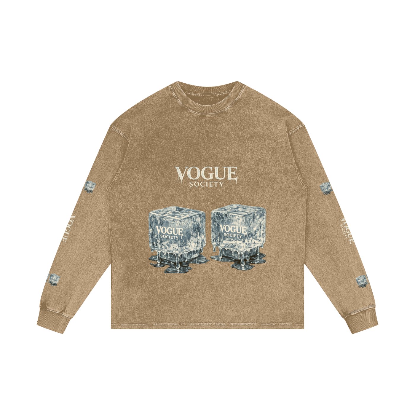 Acid Wash Oversize Long Sleeve T-Shirt
