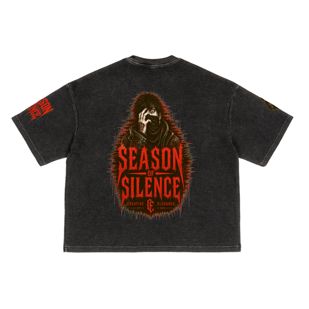 Textured Waffle Washed Boxy T-Shirt