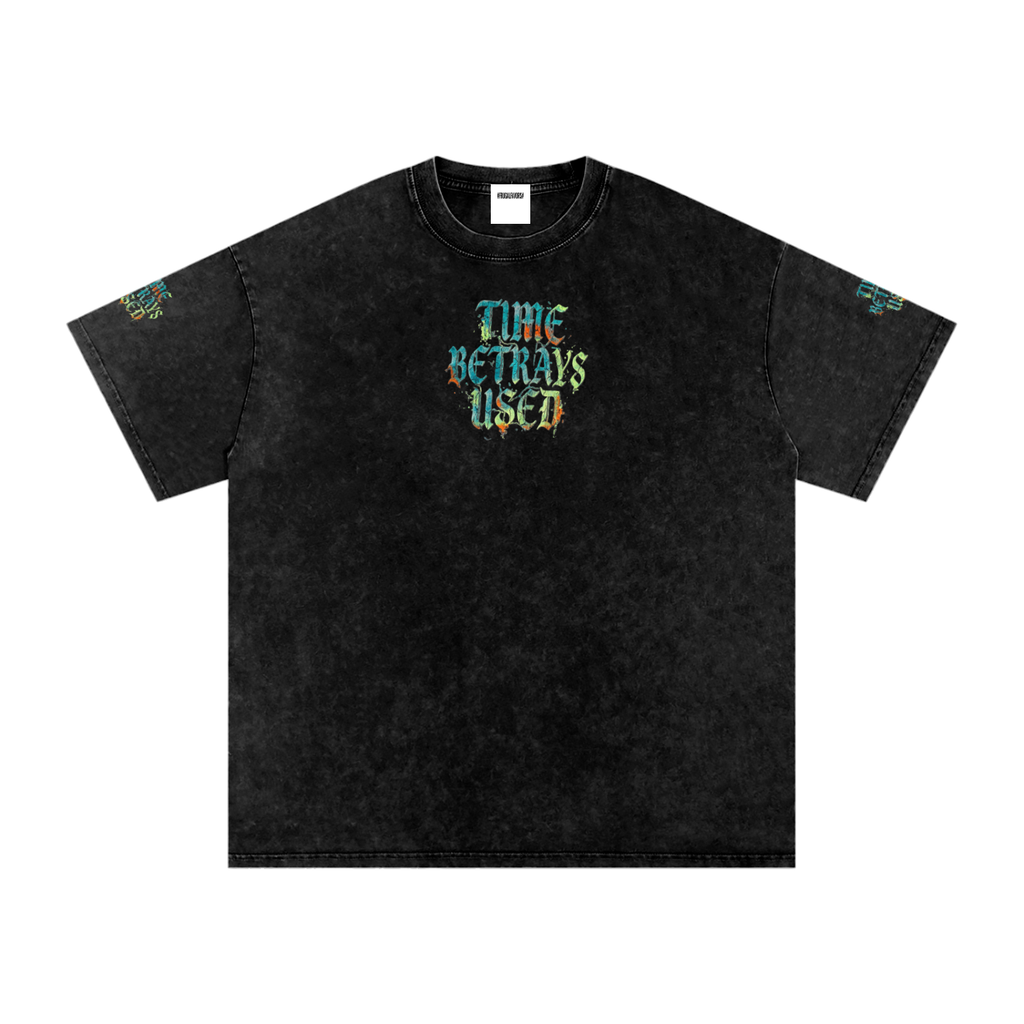 Snow Washed Oversized Cotton T-Shirt