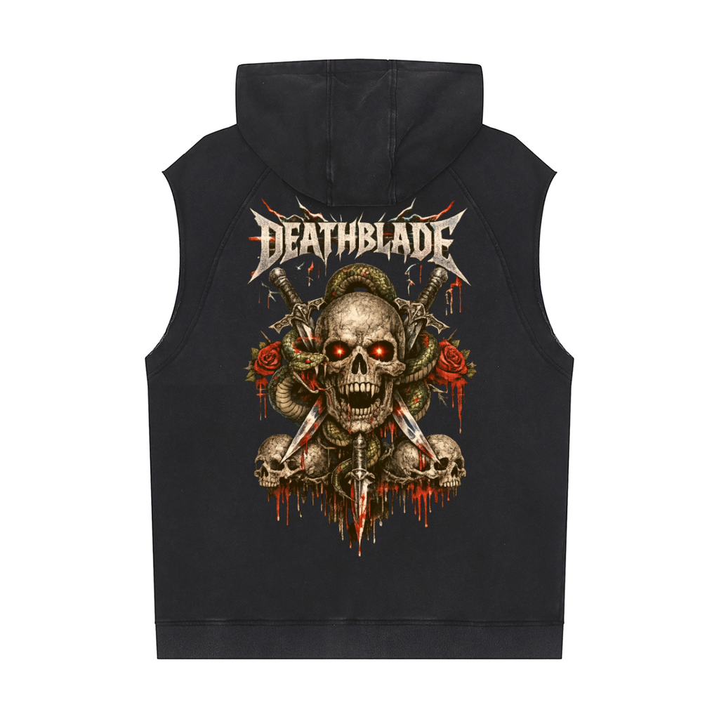 Snow Washed Sleeveless Hoodie