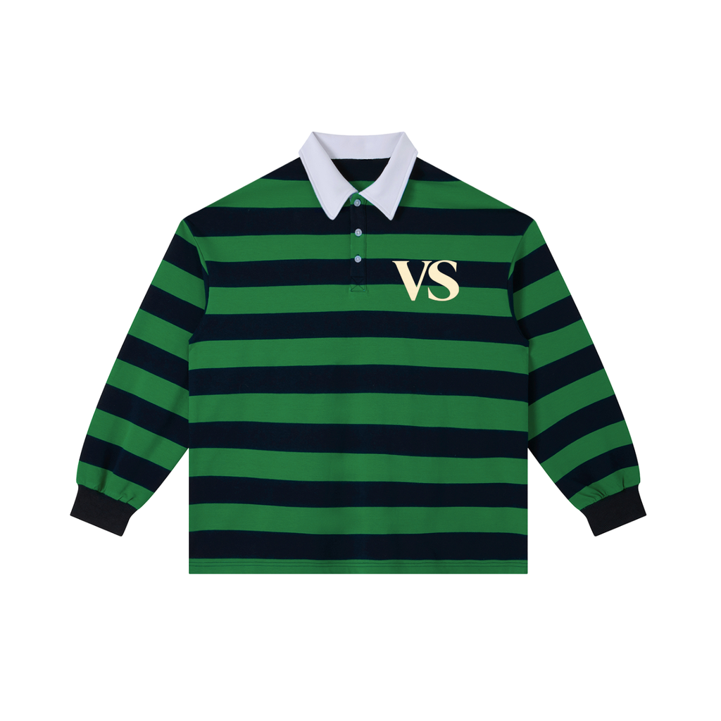 Color Block Stripe Polo Shirt