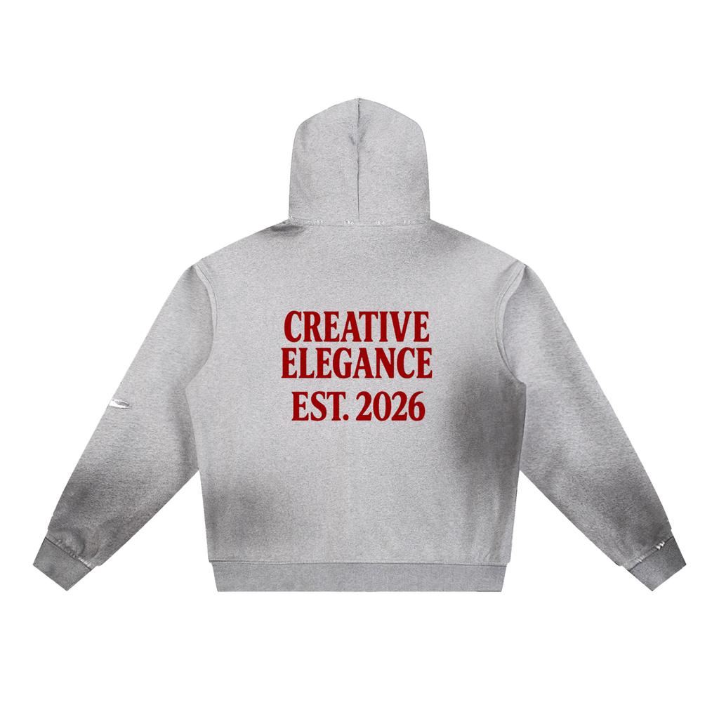 Sun Fade Frayed Fleece Hoodie