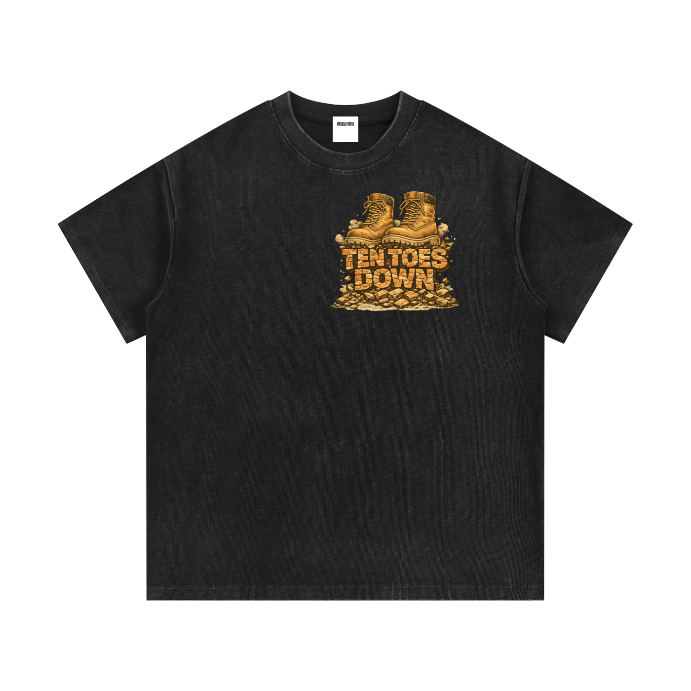 Mineral Wash Waffle Knit T-Shirt