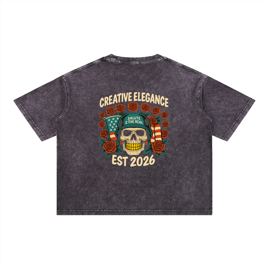 Mineral Wash Boxy Cotton T-Shirt