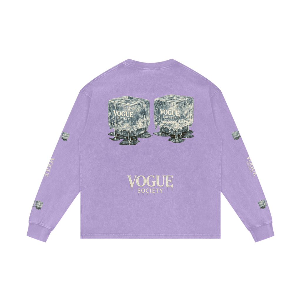 Acid Wash Oversize Long Sleeve T-Shirt