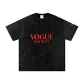 Snow Washed Oversized Cotton T-Shirt
