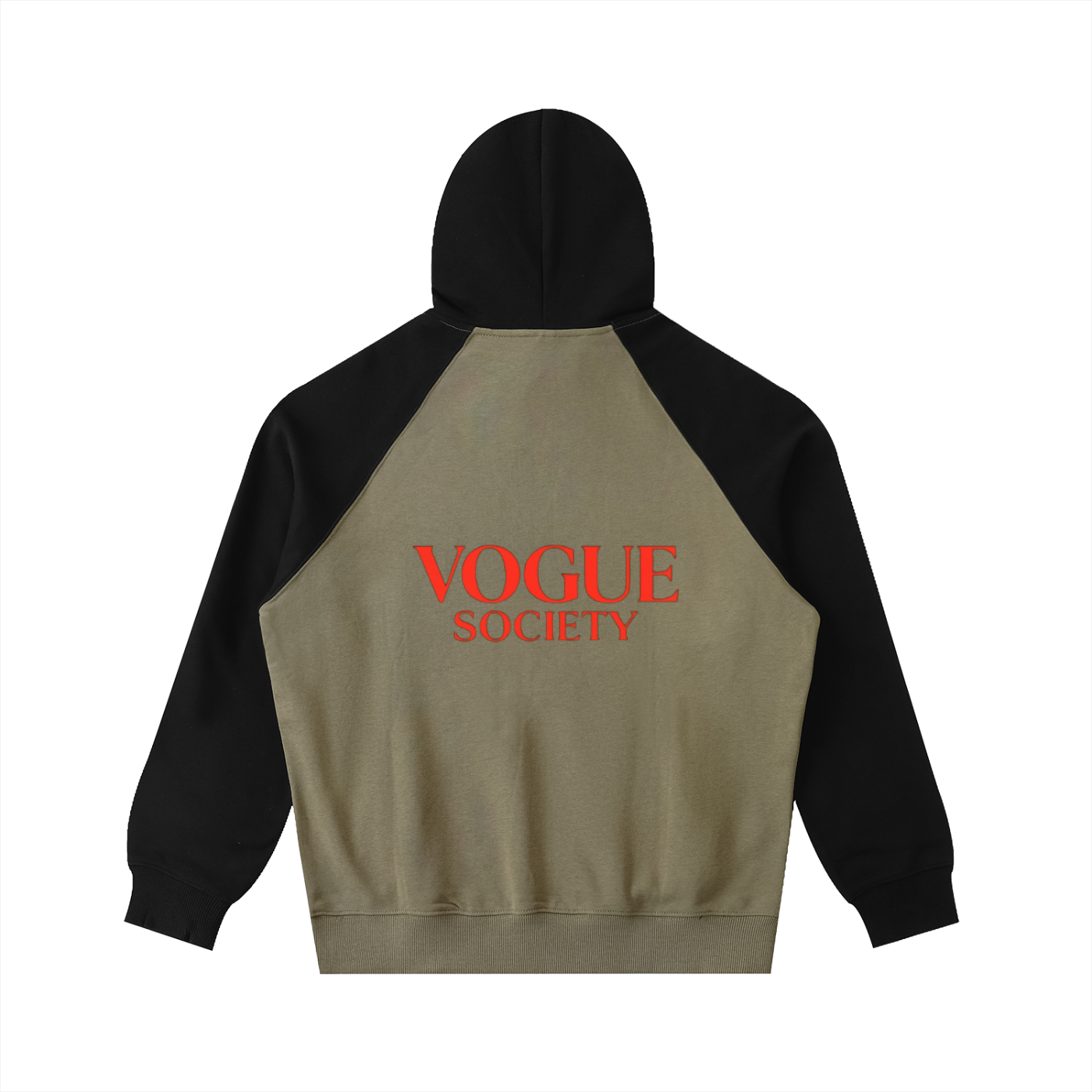 Color-Block Raglan Sleeve Hoodie