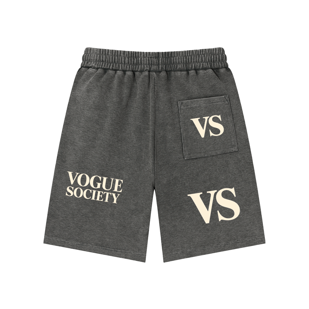 Mineral Wash Waffle Knit Shorts