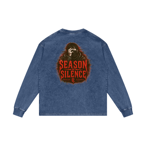 Acid Wash Oversize Long Sleeve T-Shirt
