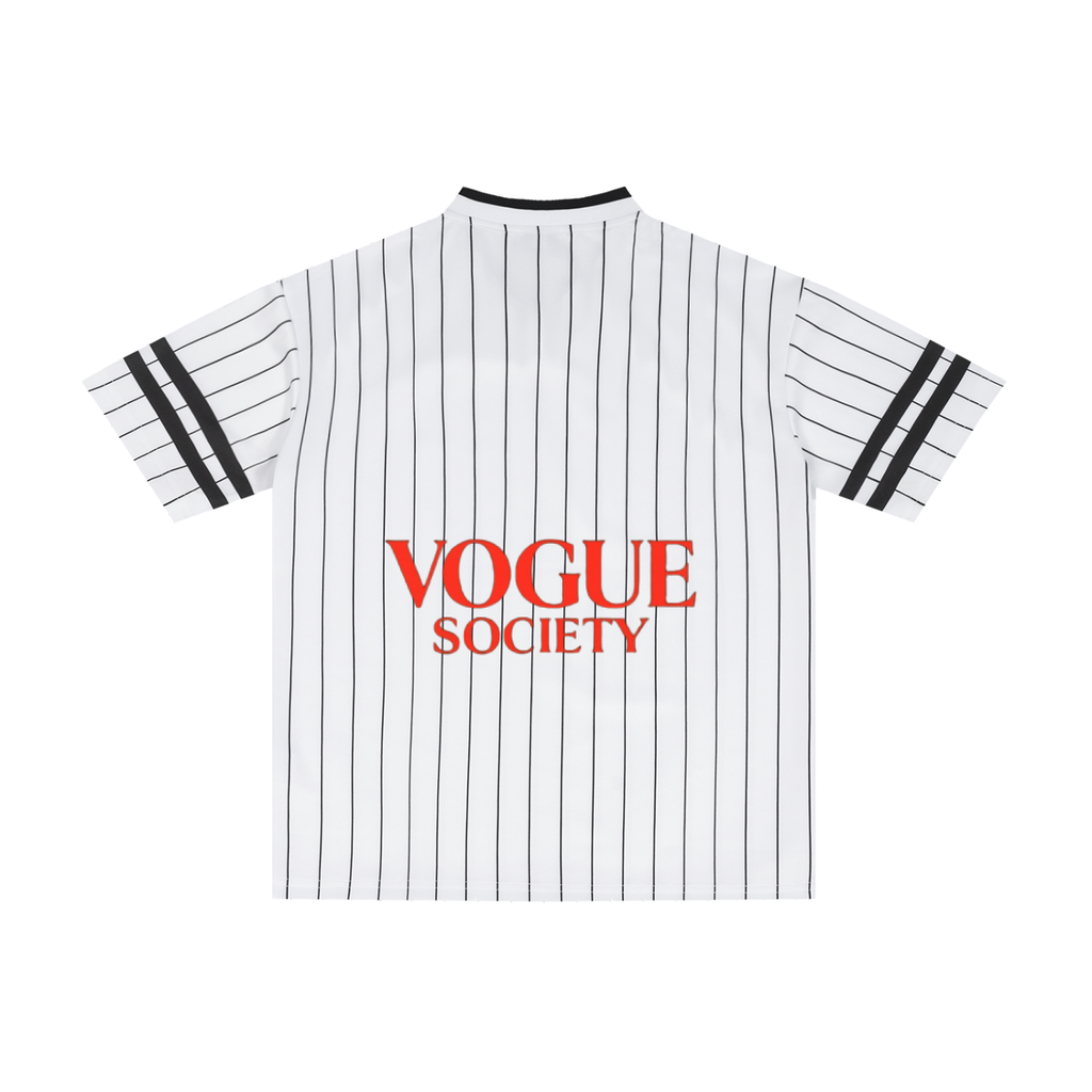 Unisex Striped Loose V-Neck T-Shirt