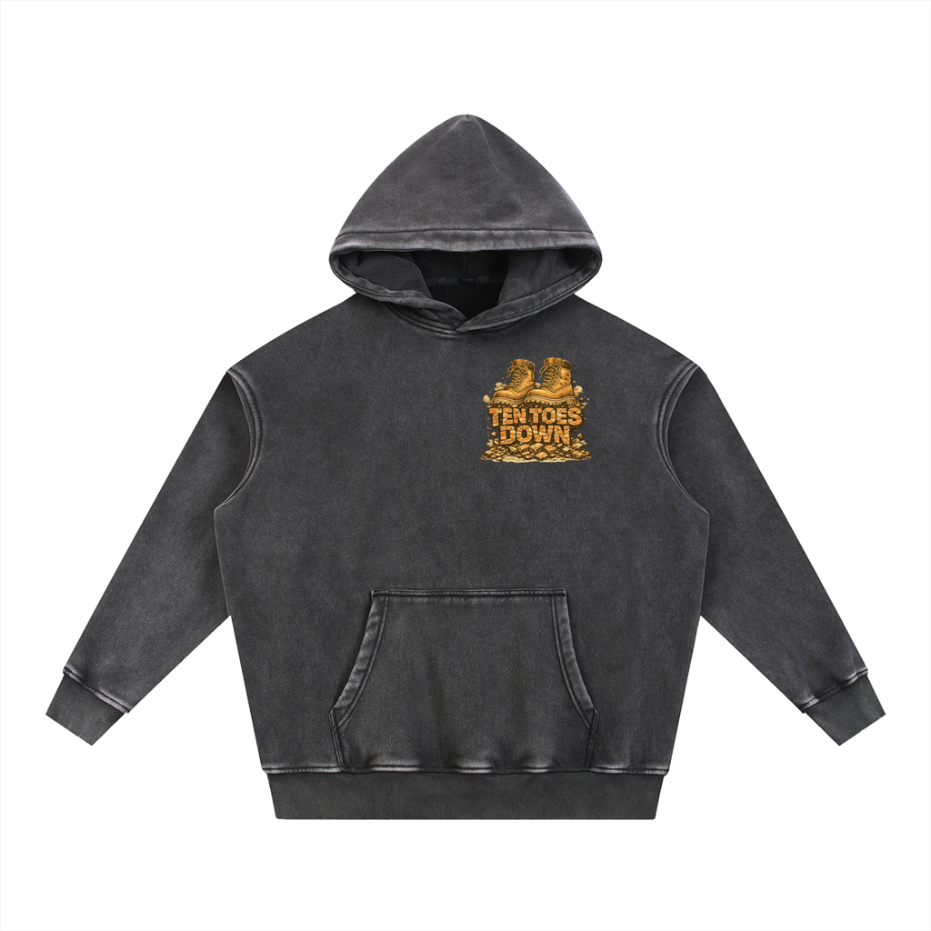 Snow Wash Fleece Oversize Hoodie