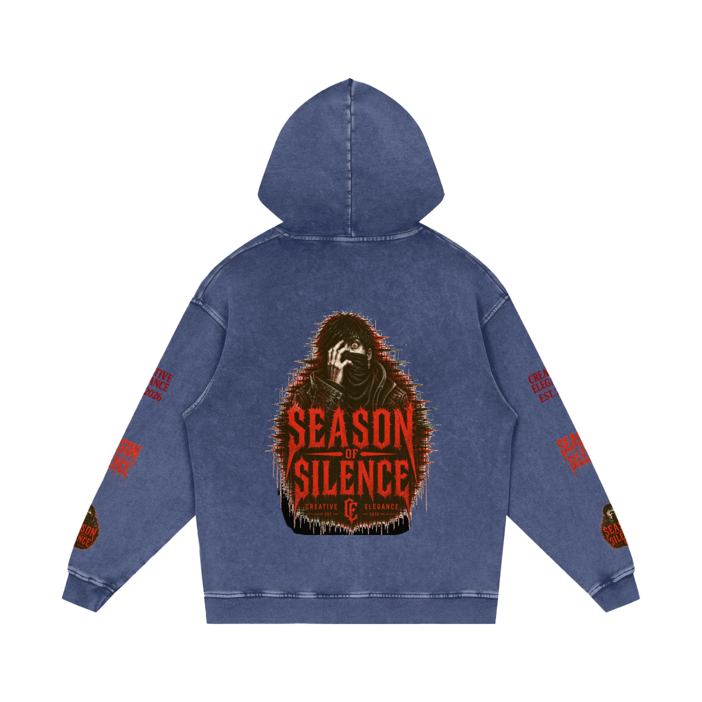 Snow Washed Loose Cotton Hoodie