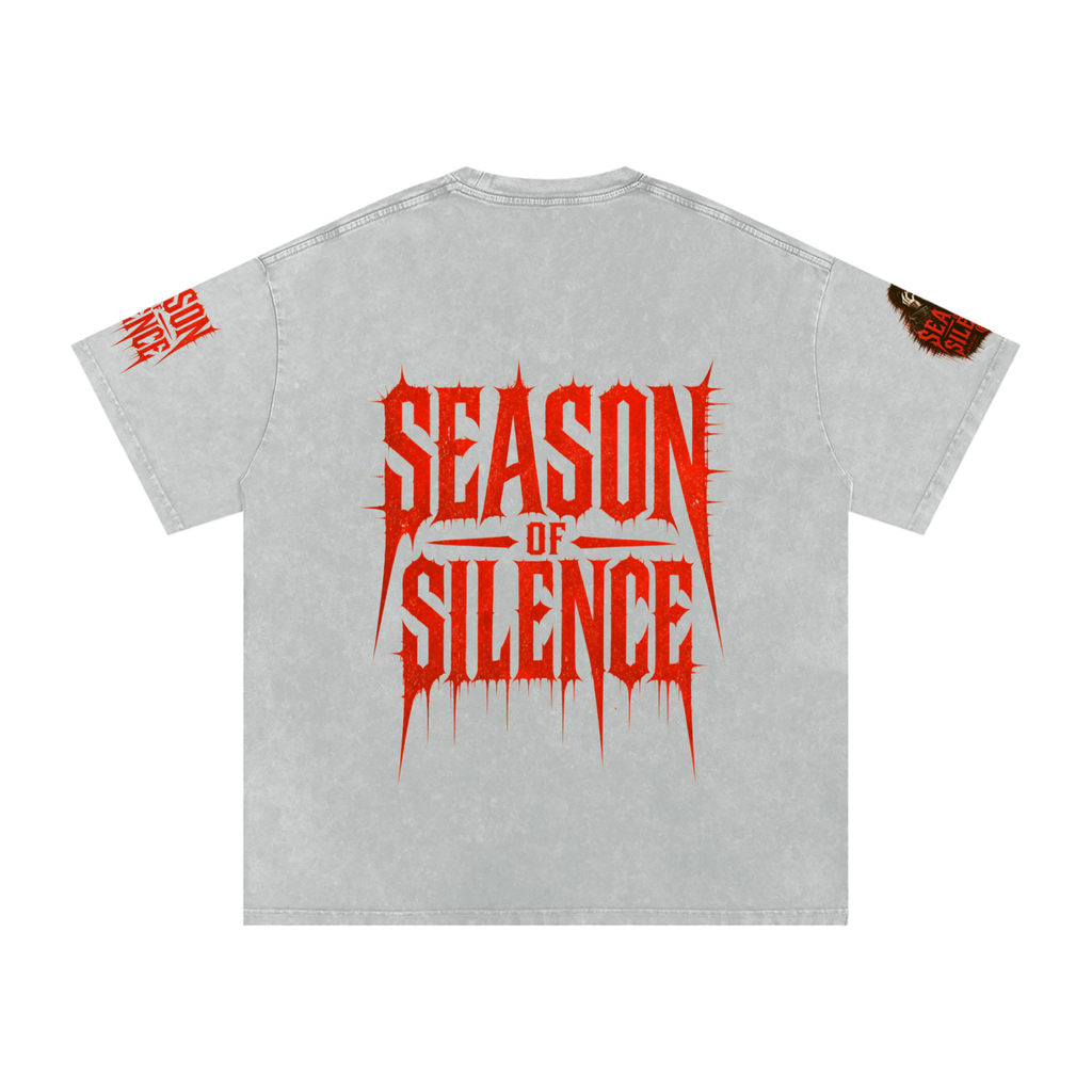 Snow Washed Oversized Cotton T-Shirt