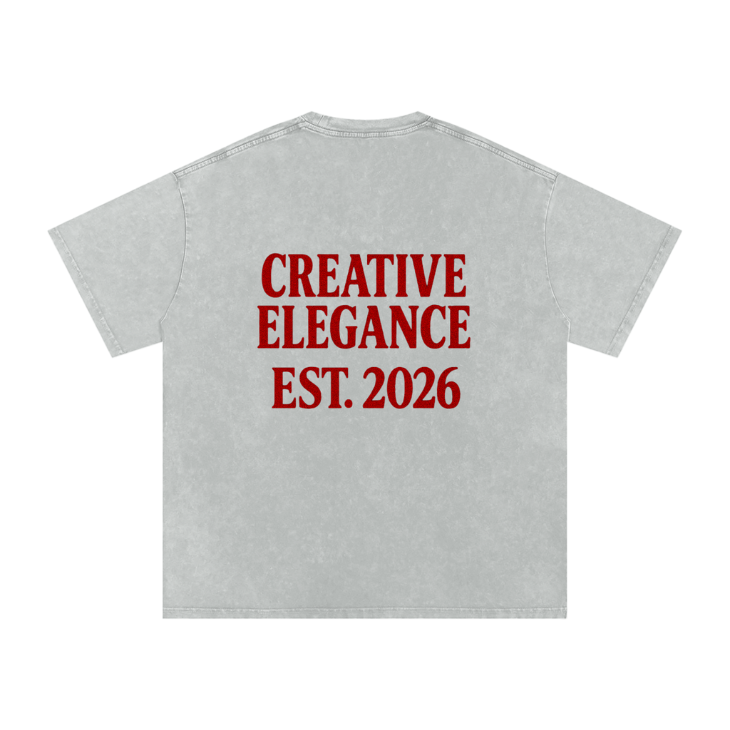 Snow Washed Oversized Cotton T-Shirt