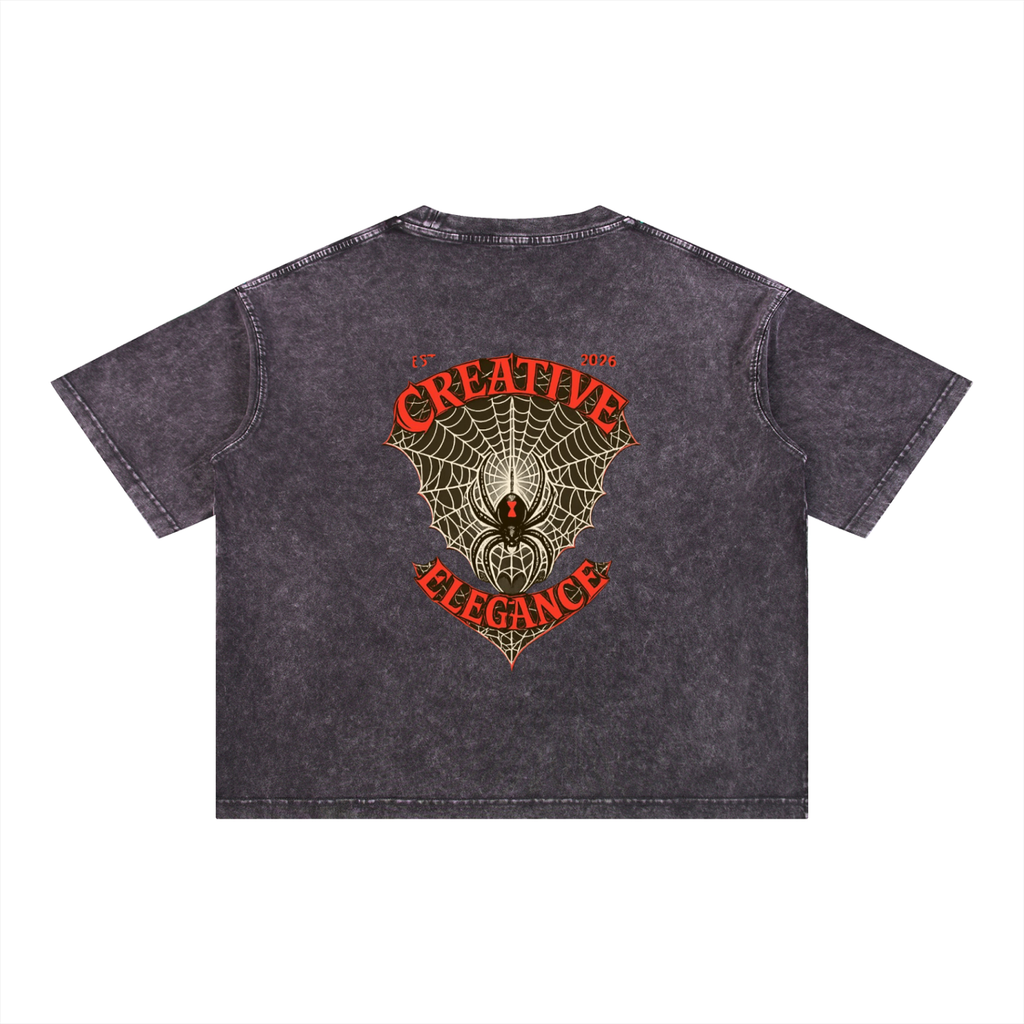 Mineral Wash Boxy Cotton T-Shirt