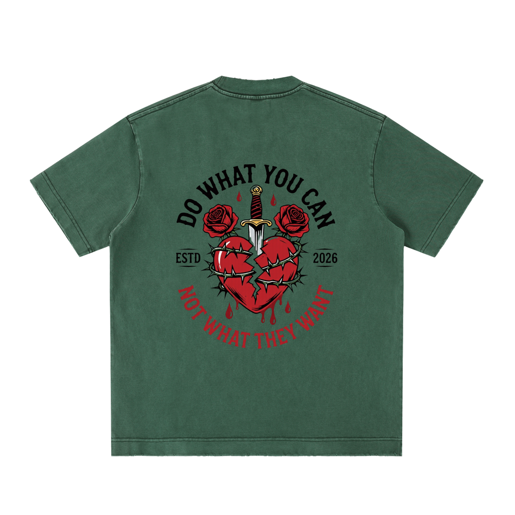 Heavyweight Vintage Washed Frayed T-Shirt