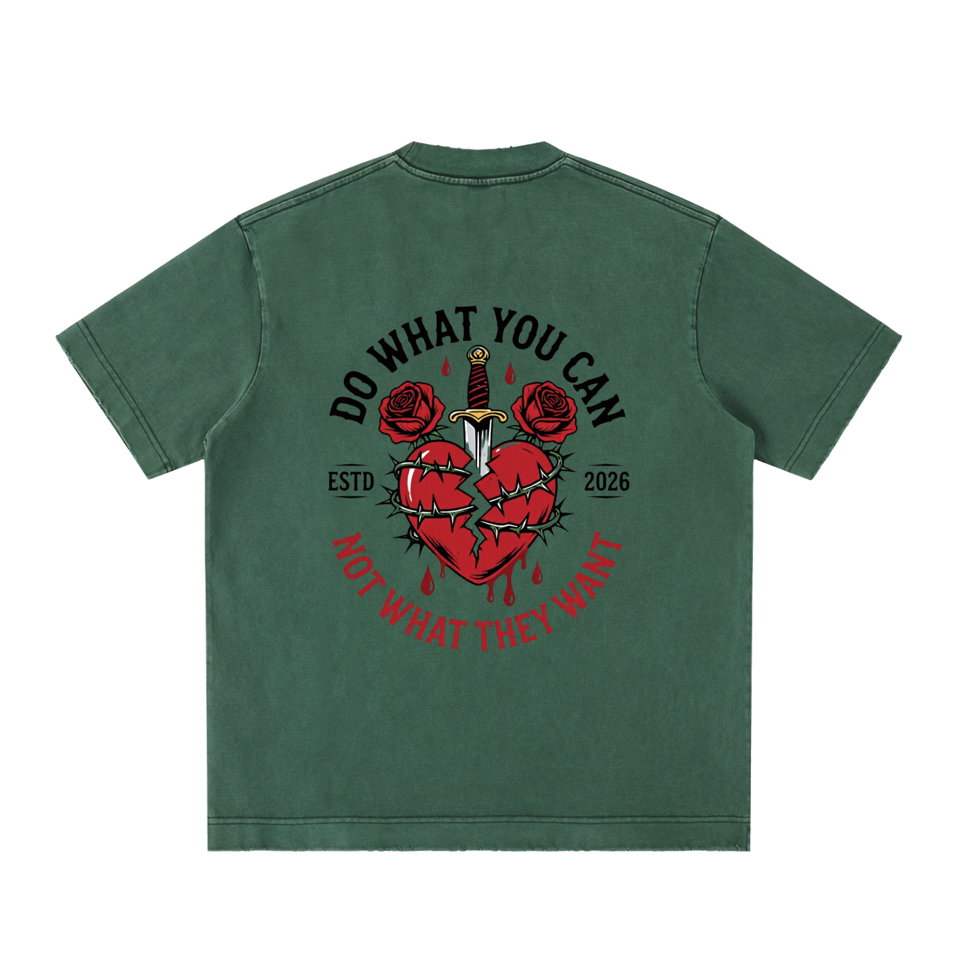 Heavyweight Vintage Washed Frayed T-Shirt