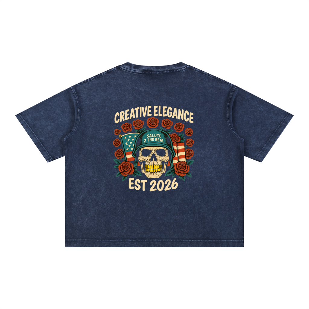 Mineral Wash Boxy Cotton T-Shirt