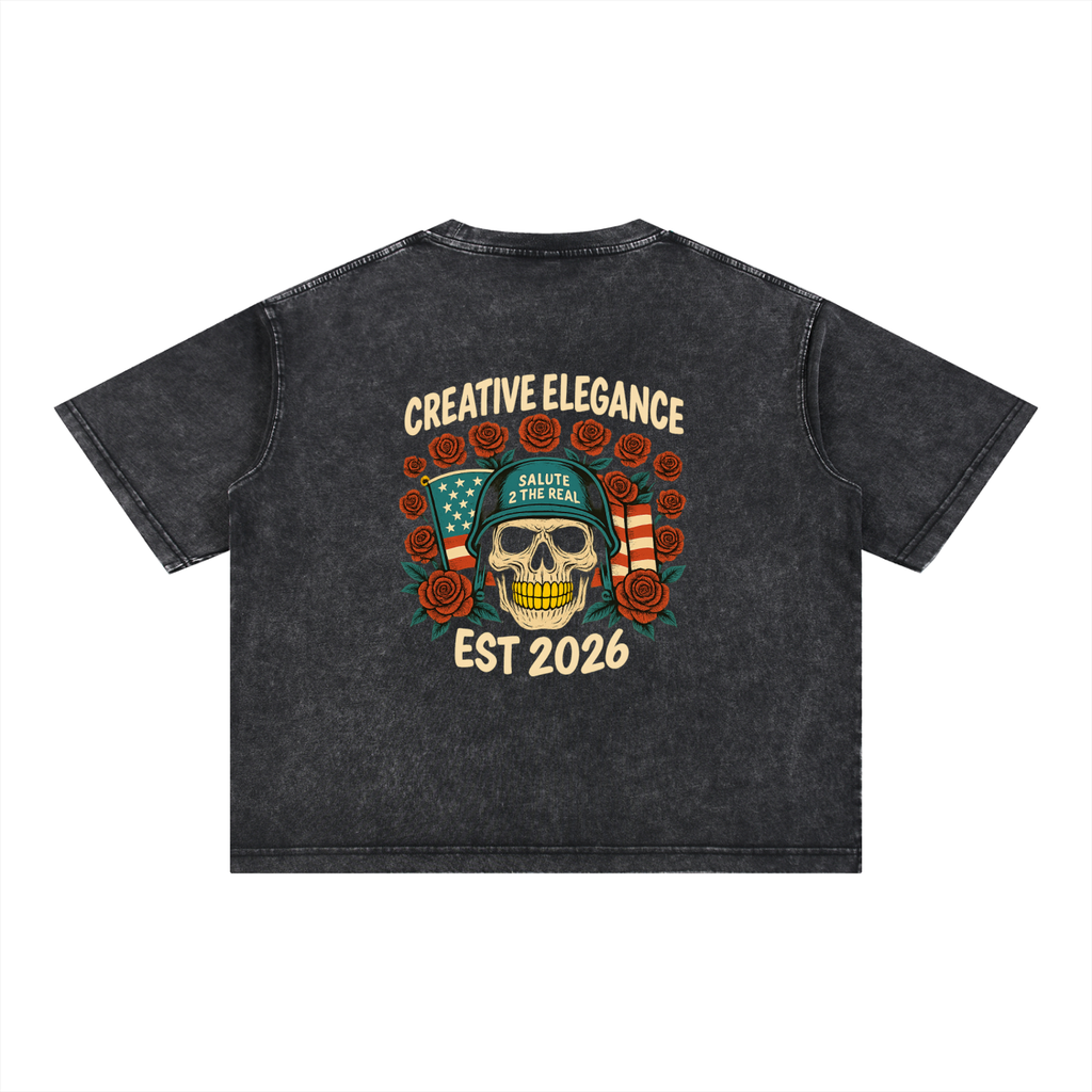 Mineral Wash Boxy Cotton T-Shirt