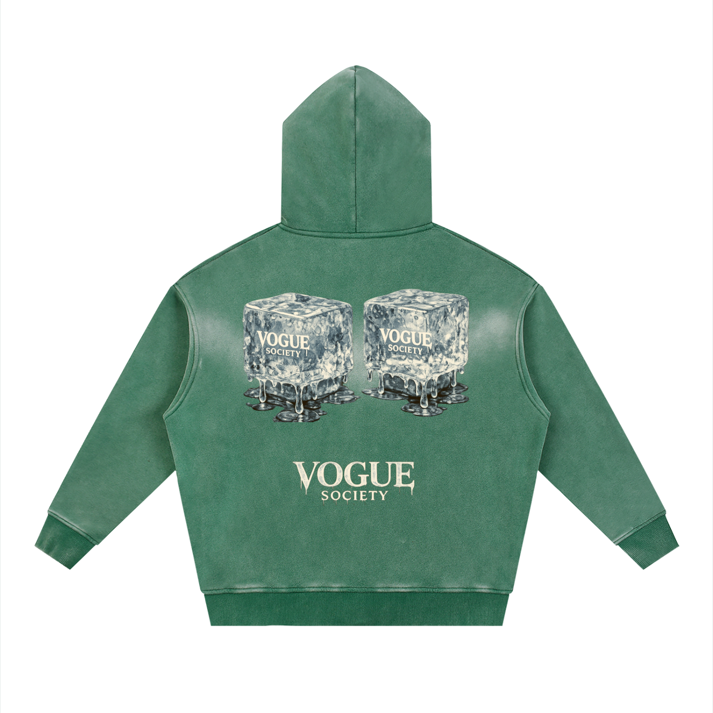 Sunfade Two-way Zipper Boxy Fleece Hoodie