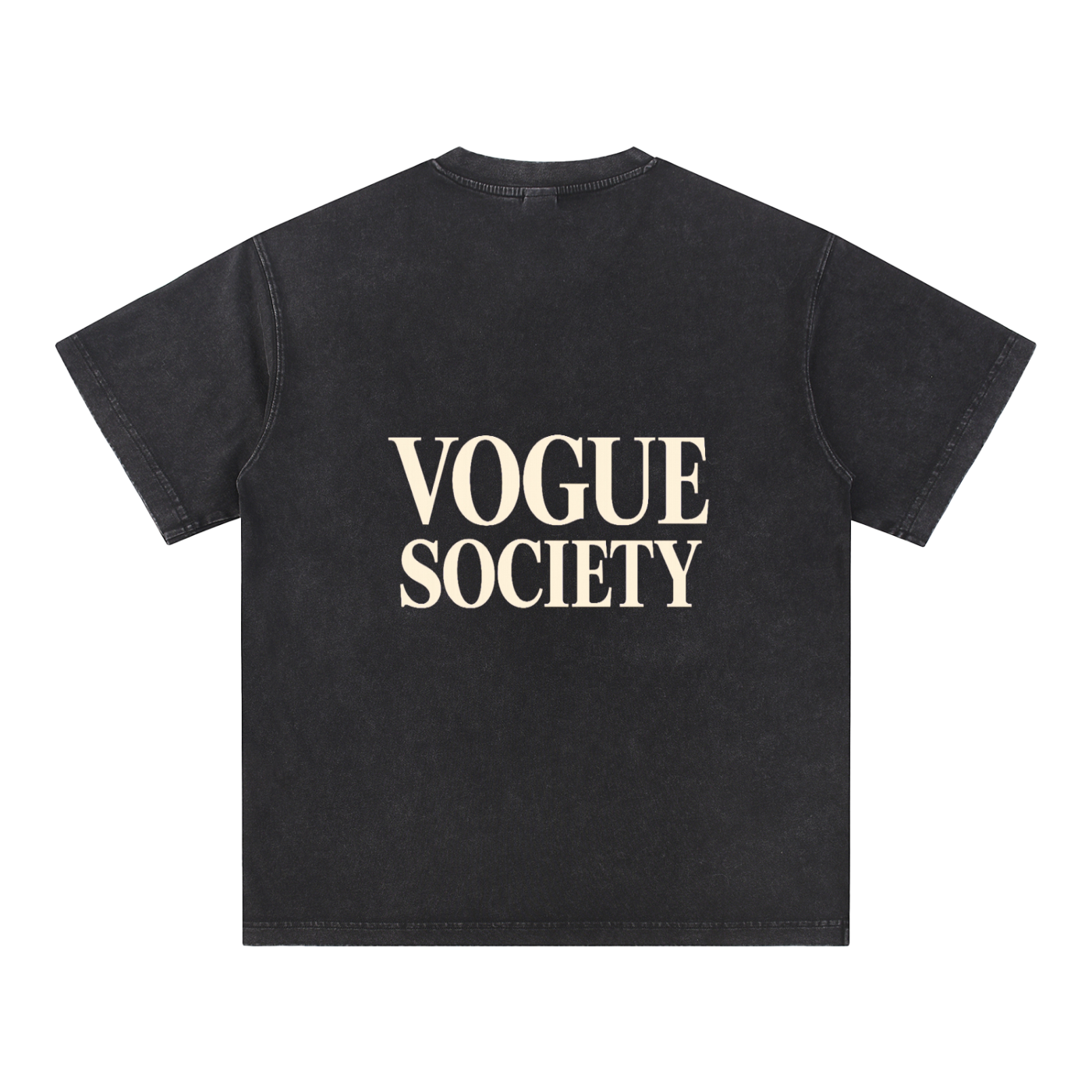 Snow Washed V-Neck Cotton T-Shirt