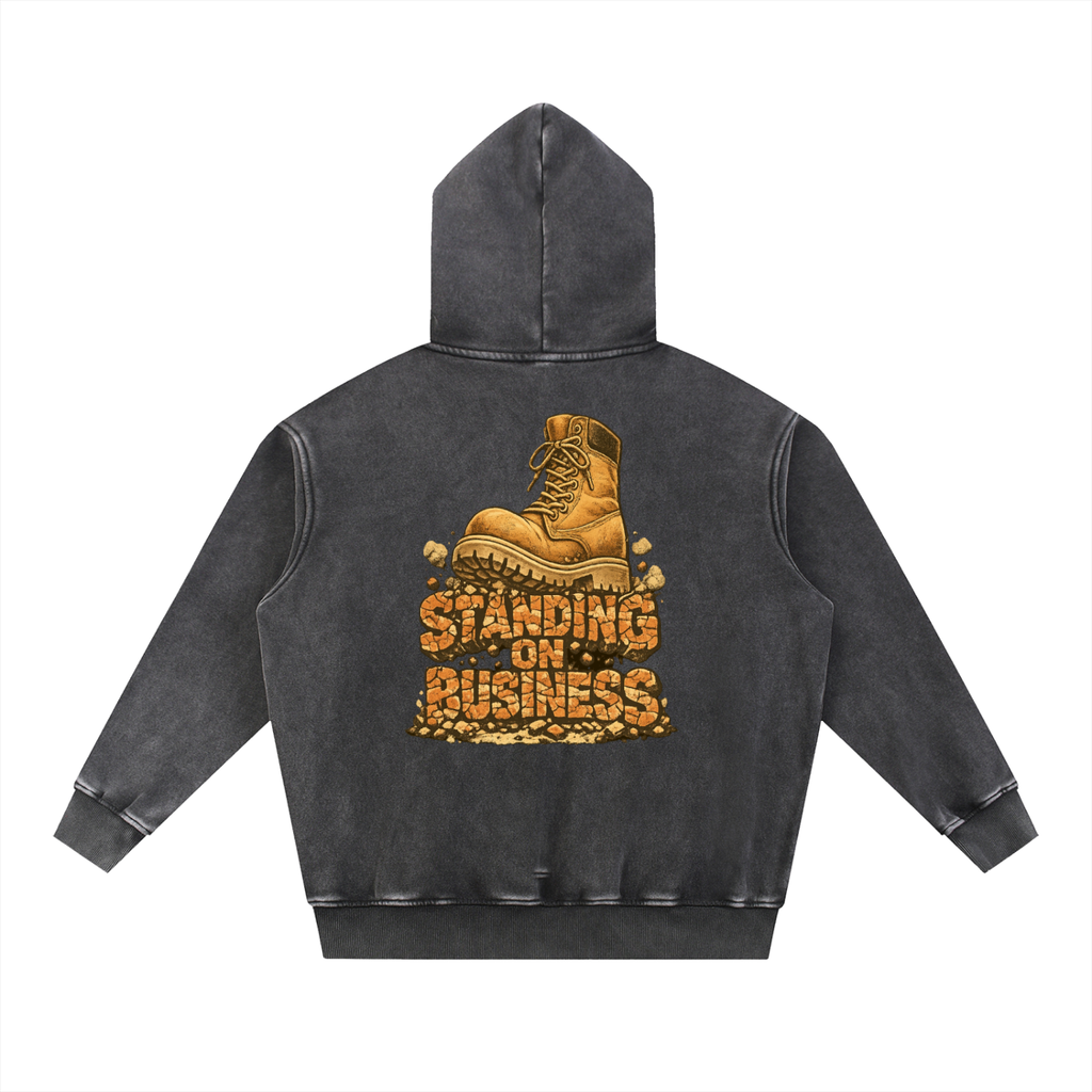 Snow Wash Fleece Oversize Hoodie