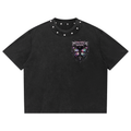 Unisex Washed Boxy Studded T-Shirt