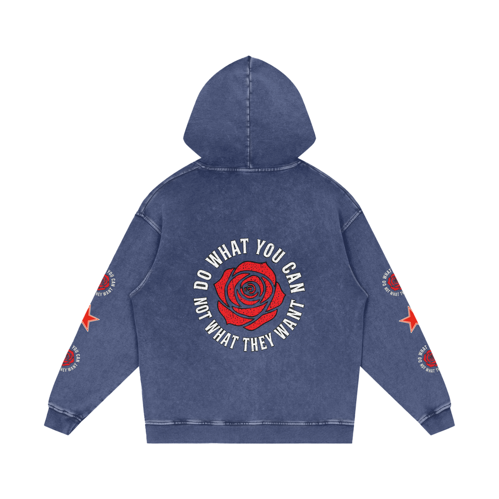 Snow Washed Loose Cotton Hoodie