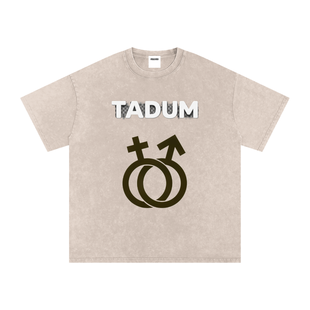 Snow Washed Oversized Cotton T-Shirt