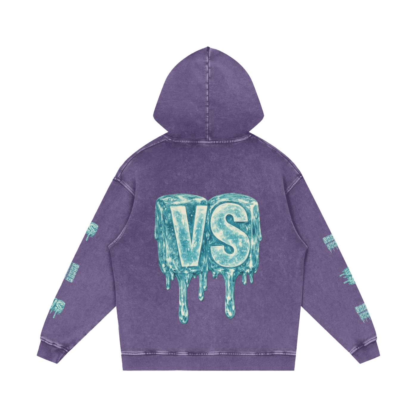 Snow Washed Loose Cotton Hoodie