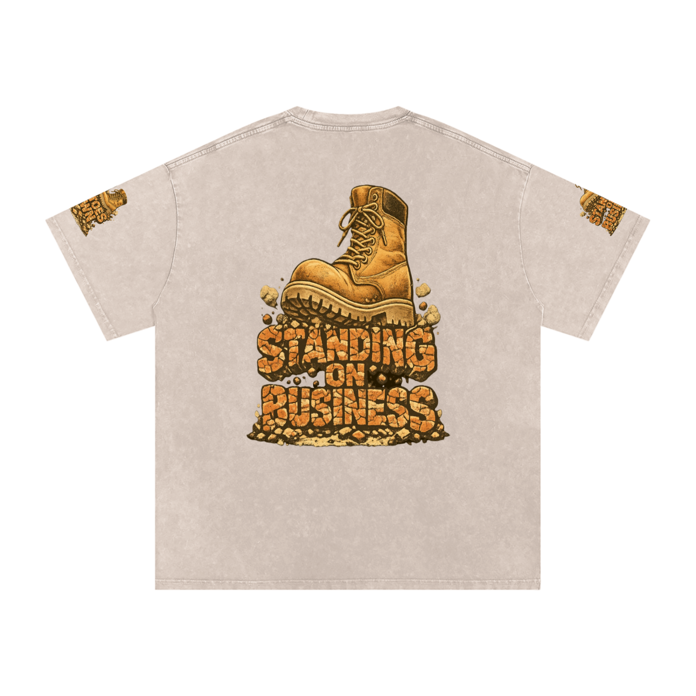 Snow Washed Oversized Cotton T-Shirt