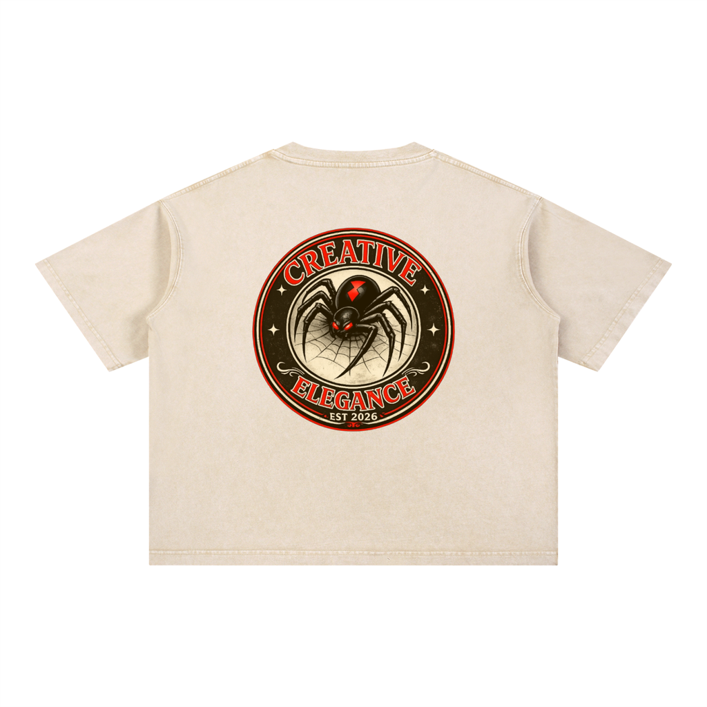 Mineral Wash Boxy Cotton T-Shirt