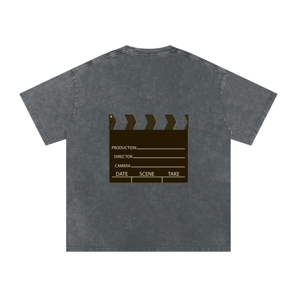 Snow Washed Oversized Cotton T-Shirt