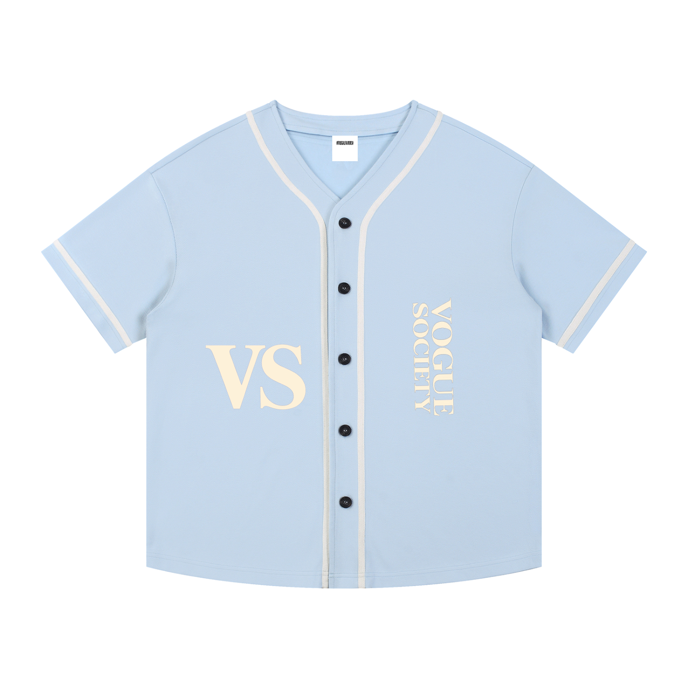 Contrast Piped Button-Up Jersey