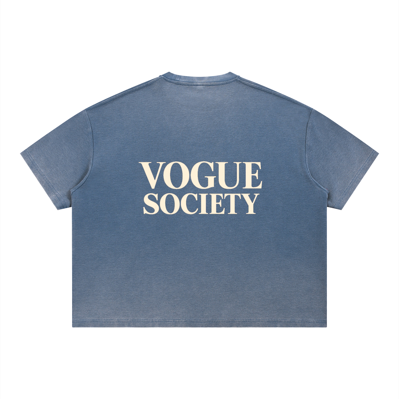Unisex Vintage Wash Sunfade Boxy Waffle T-Shirt