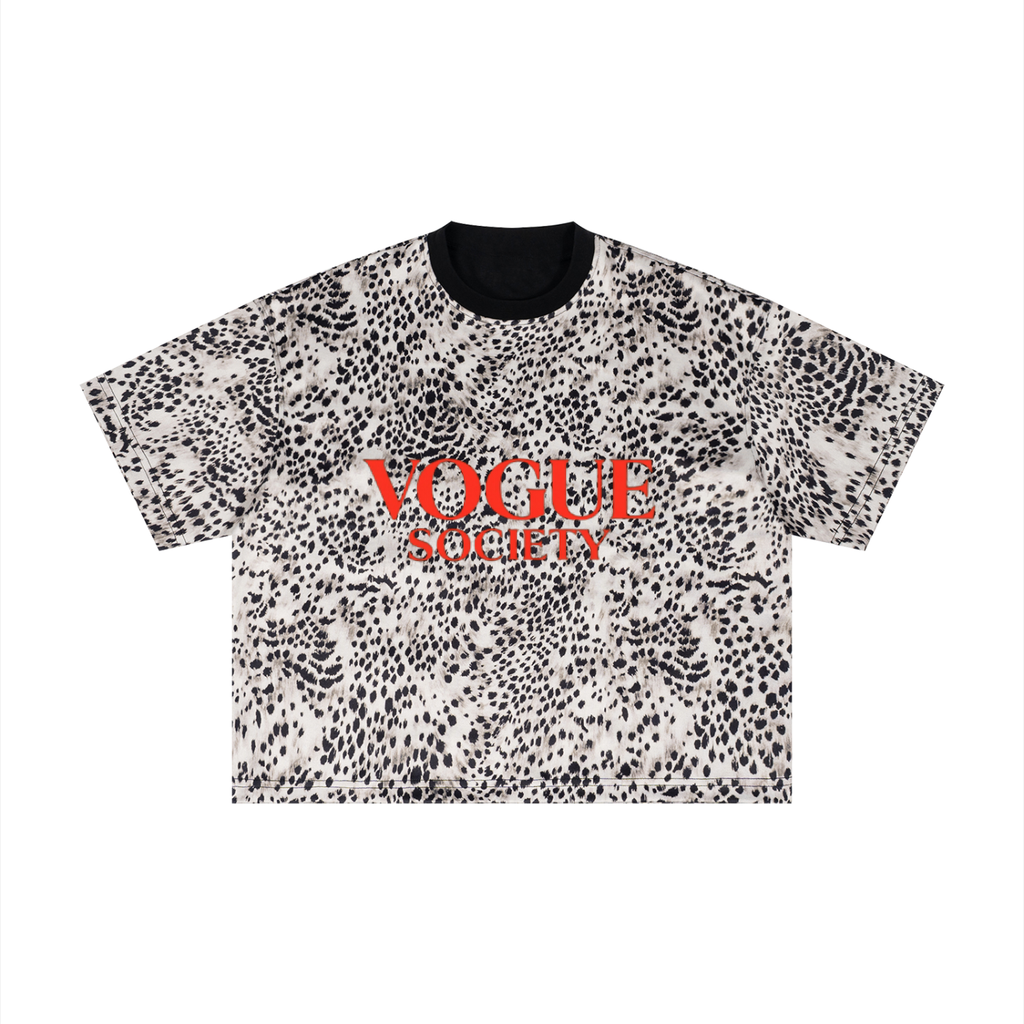 Unisex Leopard Print Boxy T-Shirt