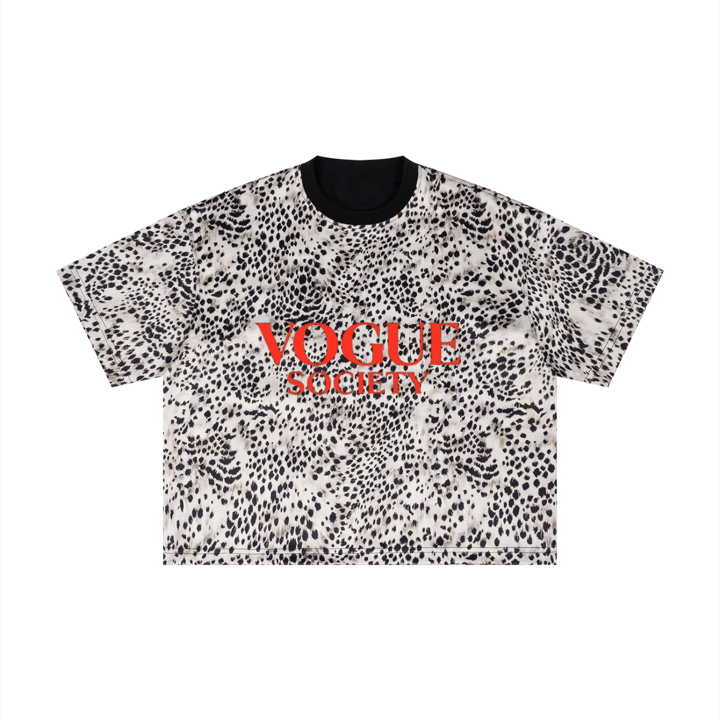 Unisex Leopard Print Boxy T-Shirt