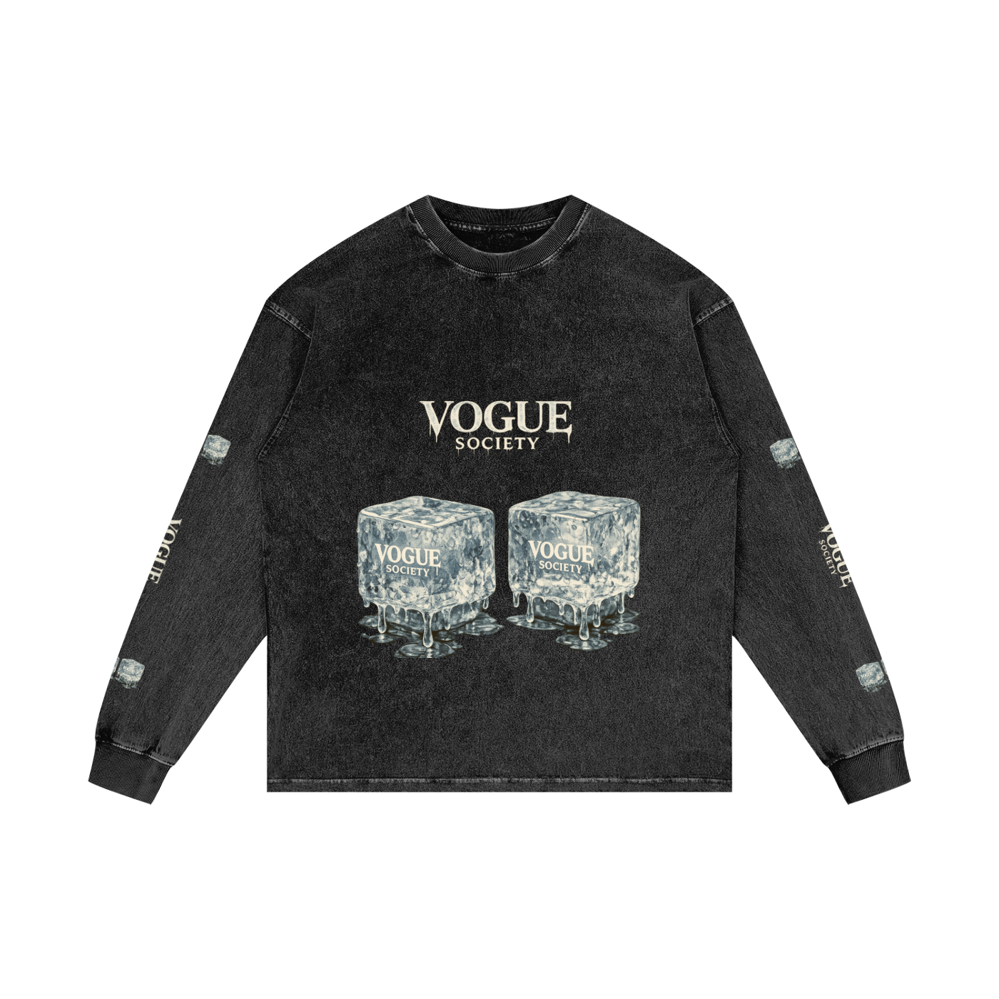 Acid Wash Oversize Long Sleeve T-Shirt