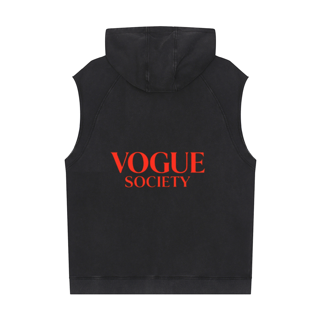 Snow Washed Sleeveless Hoodie