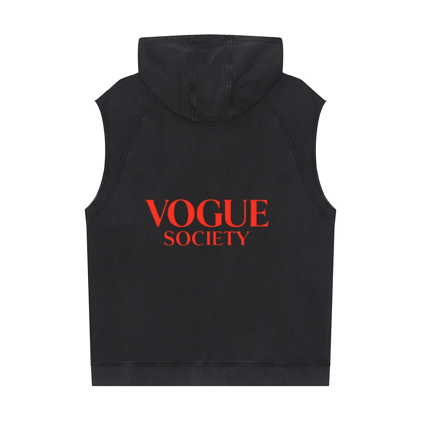 Snow Washed Sleeveless Hoodie