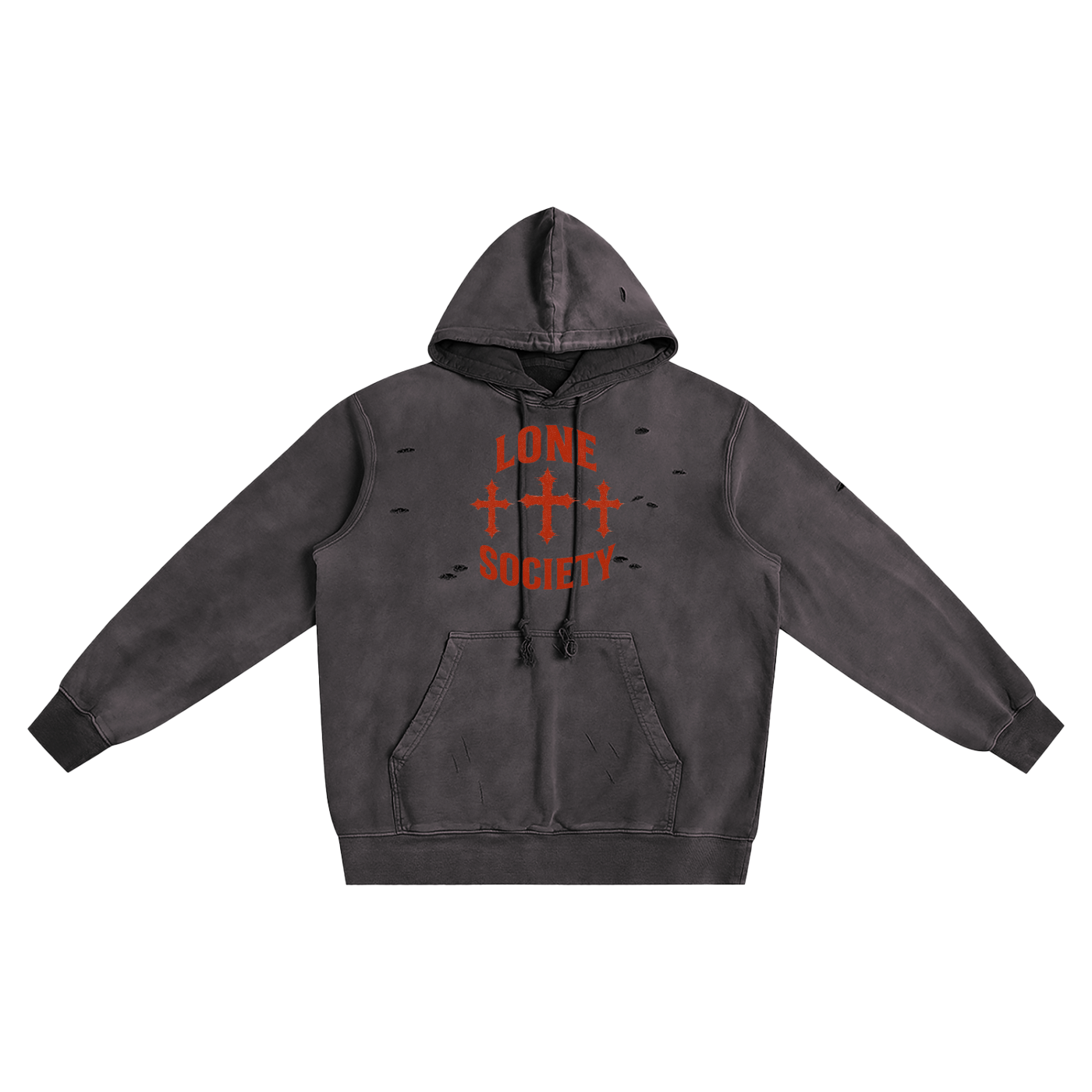 Distressed Vintage Wash Hoodie