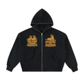 Fleeced Full-Zip Boxy Hoodie