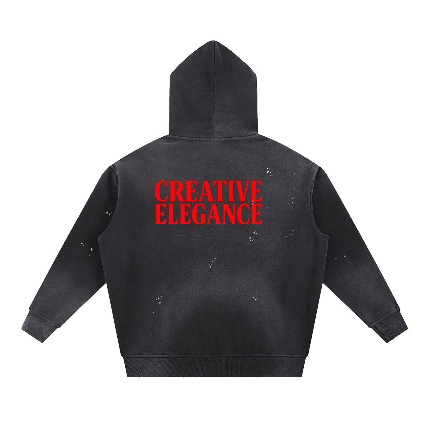 Vintage Washed Frayed Fleece Hoodie
