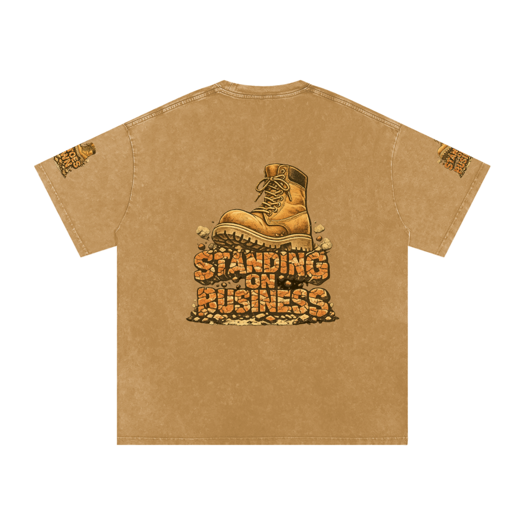 Snow Washed Oversized Cotton T-Shirt